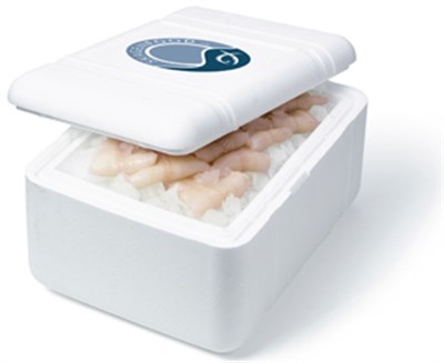 Fiskepakke fritlagt åben